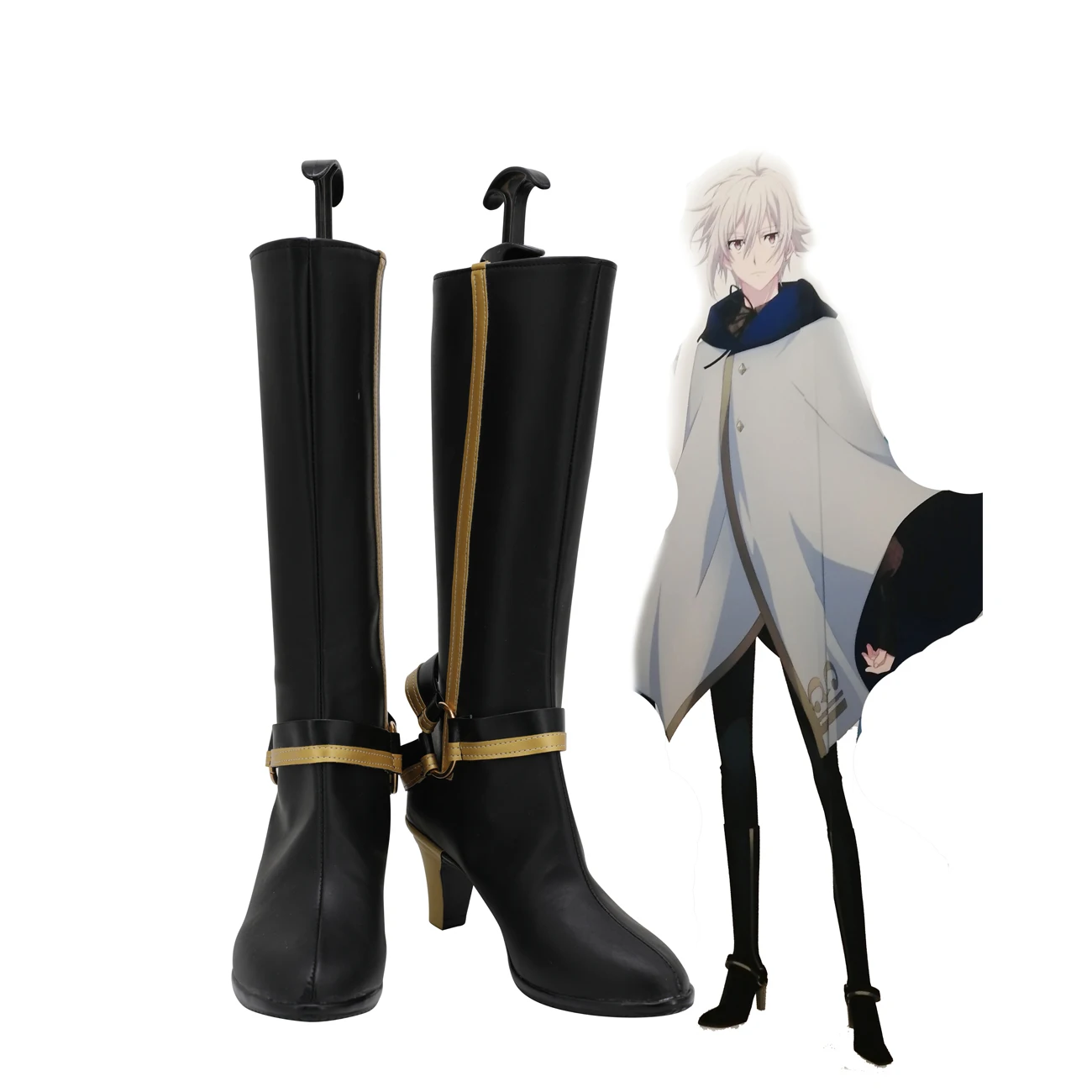Ботинки для косплея Idolish 7 Tenn Kujo черные ботинки на высоком каблуке изготовленные