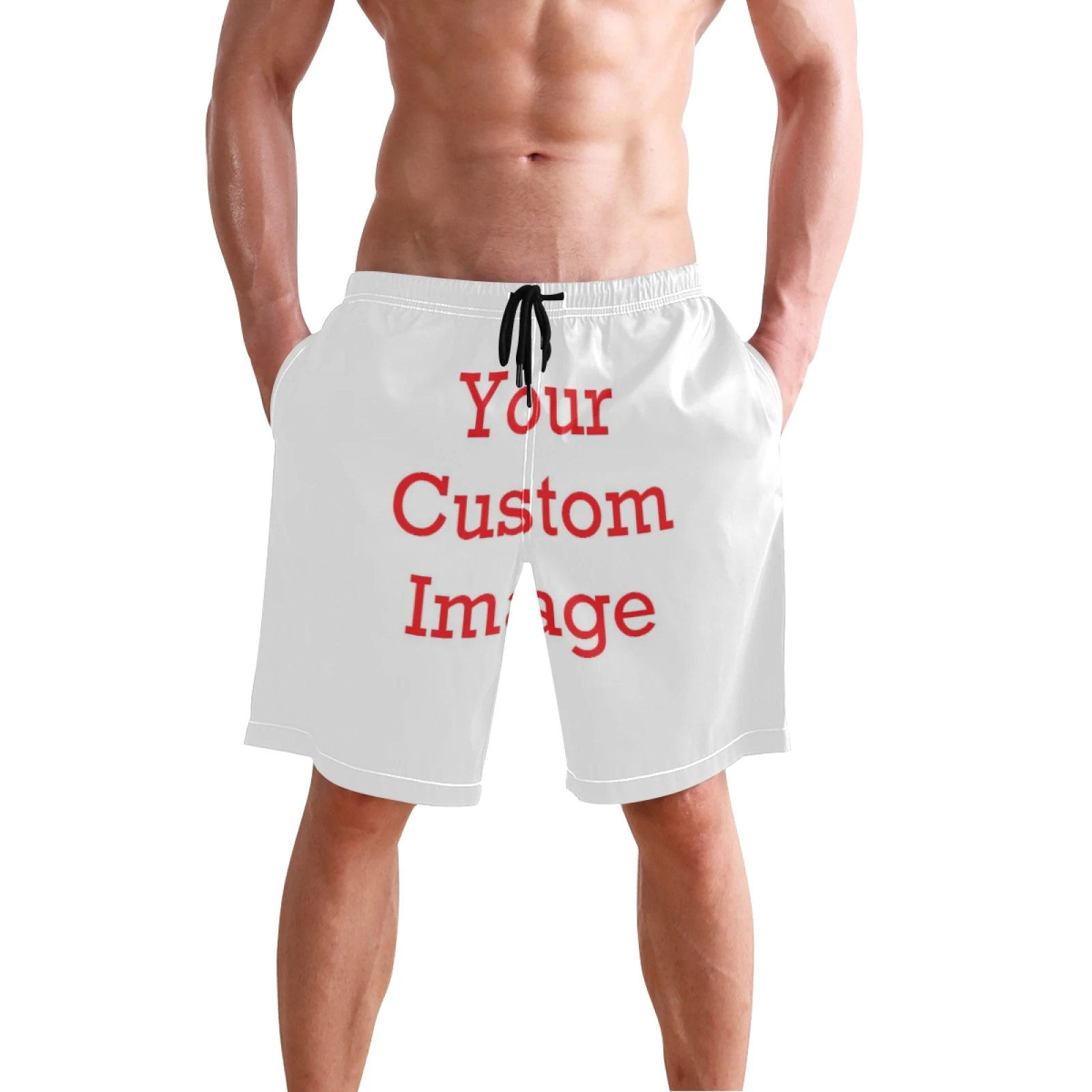 Custom Beach Shorts Photo Swim Trunks Father's Day Gift