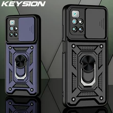 KEYSION Shockproof Case for Redmi 10 10 Prime Note 11 10 Pro 10T 10S Camera Protection Phone Cover for POCO M3 M4 Pro 5G F3 X3