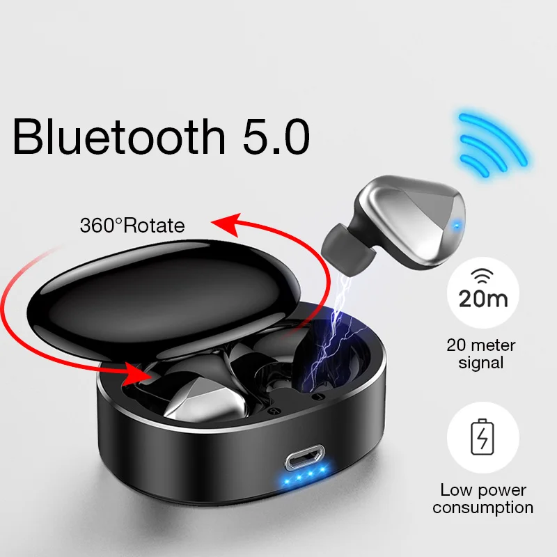 5.0TWS Bluetooth наушники спортивные наушники 3D стерео беспроводные bluetooth-наушники для XIAOMI HUAWEI iPhone