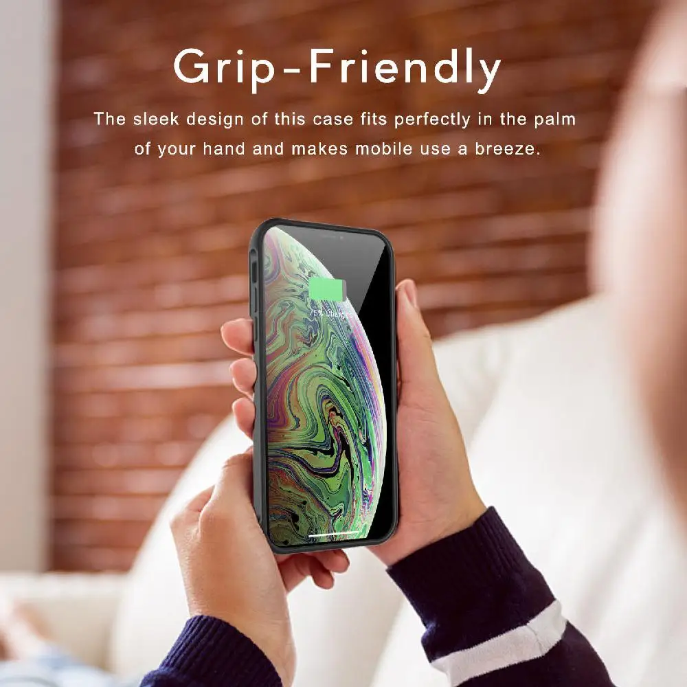 DishyKooker для iPhone X/XR/XS Max Qi беспроводной зарядный чехол для аккумулятора power Bank чехол для зарядного устройства
