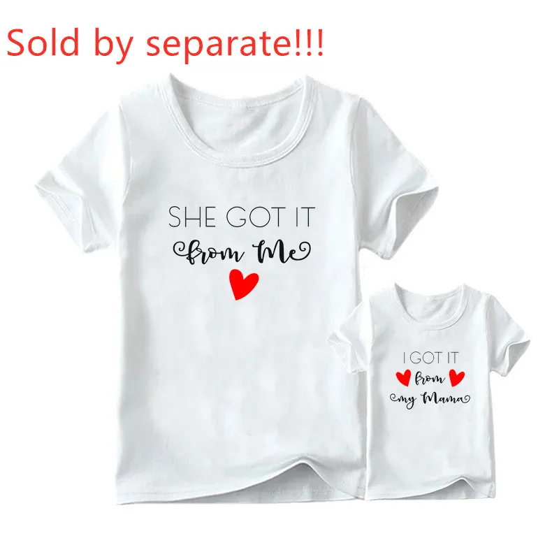 She Got It From Me I Got It From My Mama Matching Mom and Daughter Shirts Mommy and Me Summer Family Matching Outfits Clothes 2