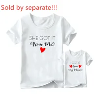 She Got It From Me I Got It From My Mama Matching Mom and Daughter Shirts Mommy and Me Summer Family Matching Outfits Clothes 2