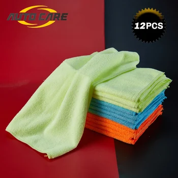 

12Pcs Microfiber Cleaning Auto Car Detailing Wash Dry Clean Polish Cloth Duster Kitchen Dirt Cleaning Home Cleaning Tools