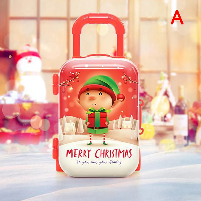 Fashionable Metal Mini Doll Suitcase Miniature Toy Trunk Doll House Decoration Cute Small Clutch Jewelry Box Handbag
