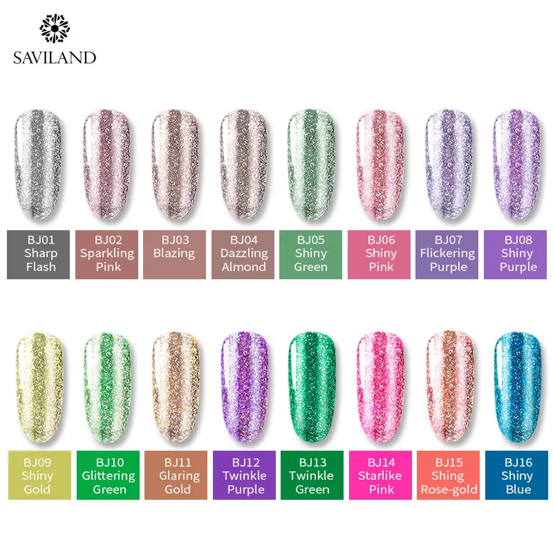 SAVILAND Glitter Platinum Painting Nails Varnish Starry Sky Glitter Soak Off UV Gel Long Lasting Varnish 1 SAVILAND Glitter Platinum Painting Nails Varnish Starry Sky Glitter Soak Off UV Gel Long Lasting Varnish 2
