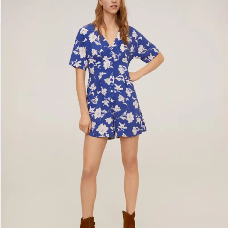 floral v neck jumpsuit