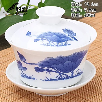 

cup bowl covered bowl bowl large single three cups to white porcelain kung fu tea jingdezhen violet arenaceous celadon