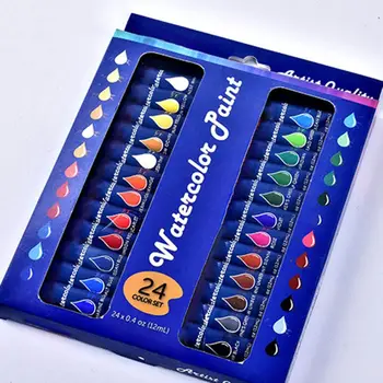 

12ml 24 Colors Professional Acrylic Paint Watercolor Drawing Painting Pigment for Kids DIY Artist