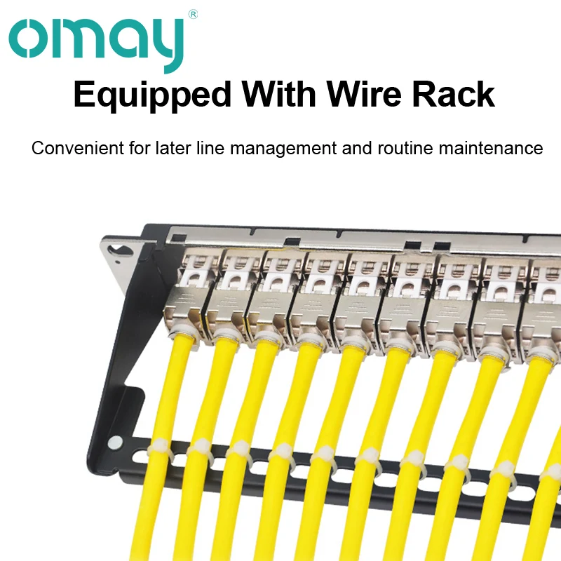 Polegada Rj45 Módulo Blindado 24 Portas Patch Panel Rackmount Wall Mount Cat5ecat6cat6acat7cat8 Stp Keystone Jack 1u 19 - Imagem 5