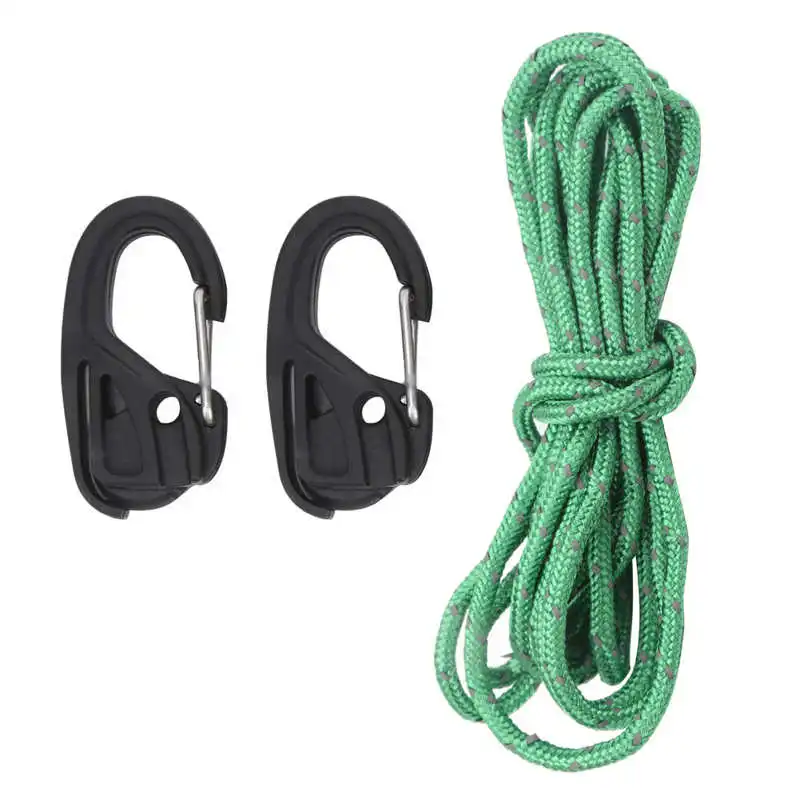 Green Rope 2Pcs High‑Quality Plastic Rope Tightener Tensioner Cord Tightener 