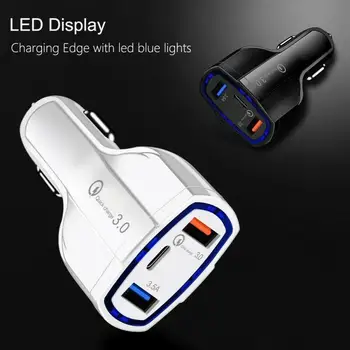 

3.0 Fast Charge Car Charger 3.5A Dual USB with Type-c Interface Output Car Charger TYPE C Port and 3.5A USB Part QC Quick Charge