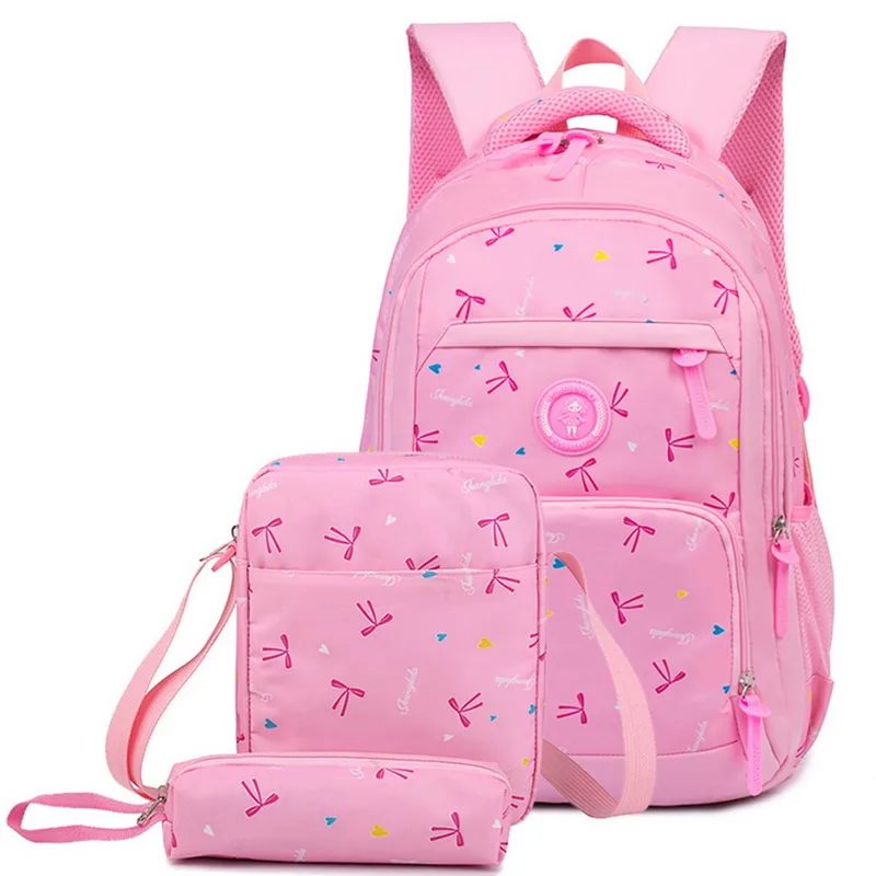 Новинка; 3 комплекта; водонепроницаемые детские школьные сумки для девочек; школьные рюкзаки принцессы; Детский комплект с принтом; школьный рюкзак для детей; mochila Infantil - Цвет: 8