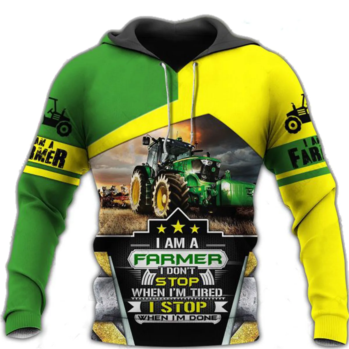 

Worker Farmer Tractor instrument Funny NewFashion Long Sleeves 3DPrint Zipper/Hoodies/Sweatshirts/Jacket/Men/women A-245
