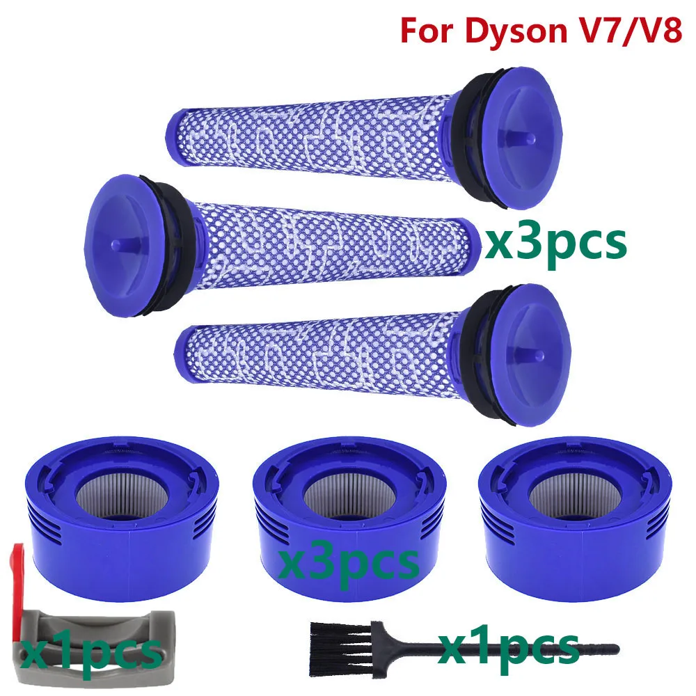 Filtre V8 pour Dyson 2 pièces V7 V8 Pré-Filtre et Filtre Moteur pour Dyson  V8