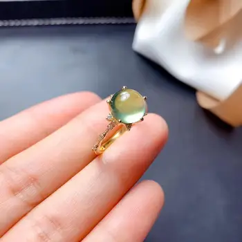 

Prehnite ring Natural And Real Prehnite Ring Wedding Engagement Rings for Women 925 sterling silver Ring
