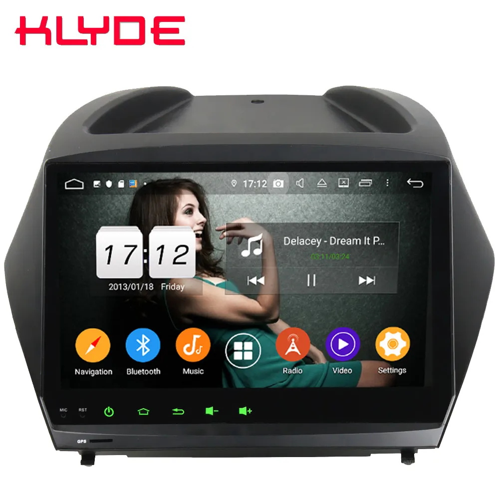 Klyde " ips 4G Android 9,0 Восьмиядерный 4 Гб ОЗУ 64 Гб ПЗУ DSP BT автомобильный DVD мультимедийный плеер стерео для hyundai IX35 Tucson 2010