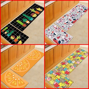

Simple European Kitchen Carpet Rug Anti-slip Modern Area Rugs Living Room Balcony Bathroom Anti-slip Carpets Doormat Hallway