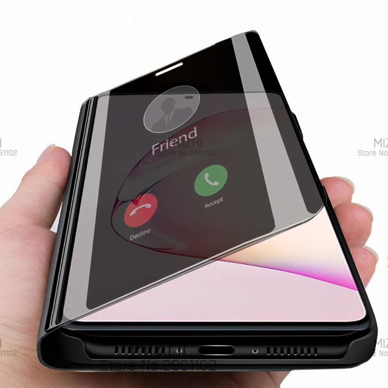 Роскошный умный зеркальный флип-чехол для samsung note 10 lite чехлы с подставкой