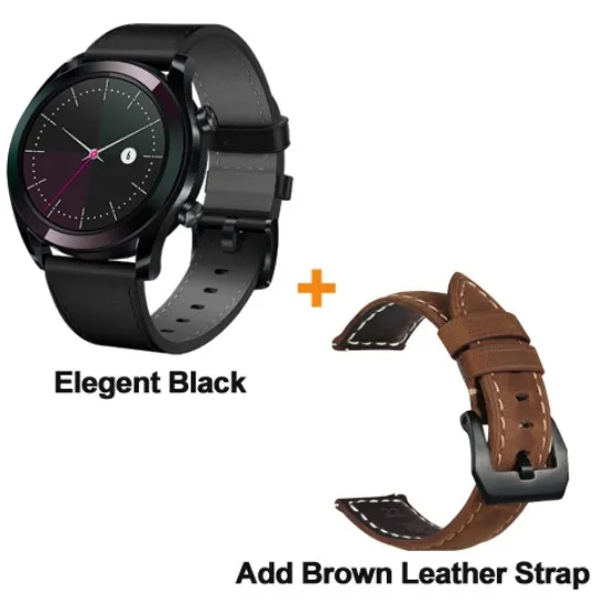 Huawei Watch GT Смарт-часы Поддержка GPS NFC 14 дней работы от аккумулятора 5 ATM водонепроницаемый телефонный Звонок трекер сердечного ритма для Android iOS - Цвет: bk add brown