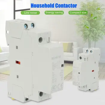 

2P 2NO 16A 220/230V 50/60Hz Din Rail Household AC Modular Contactor Low Noise Electrical Contactors