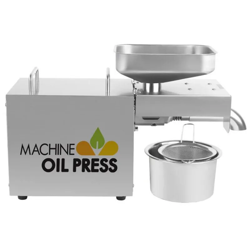 Automatic 500W Oil Press Machine Home Oil Presser Stainless Steel Seed Oil Extractor Small Hot Cold Pressed Oil Machine 3