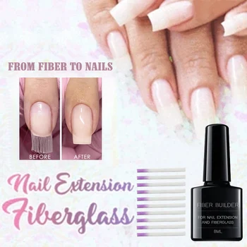 

NEW Nail Extension Fiberglass Set Strong Adhesion Fake Nail Extensions Home Salon Manicure Tool