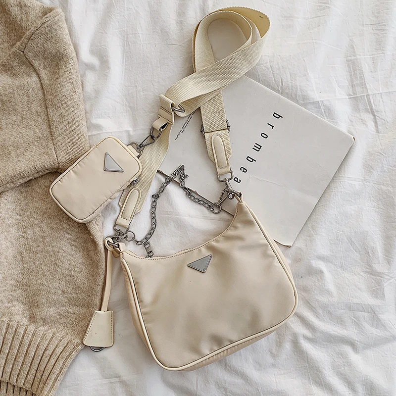 Retro Shoulder Bag For Women Trendy Vintage Nylon Handbag Female Small Subaxillary Bags Casual Retro Mini Shoulder Bag Bella