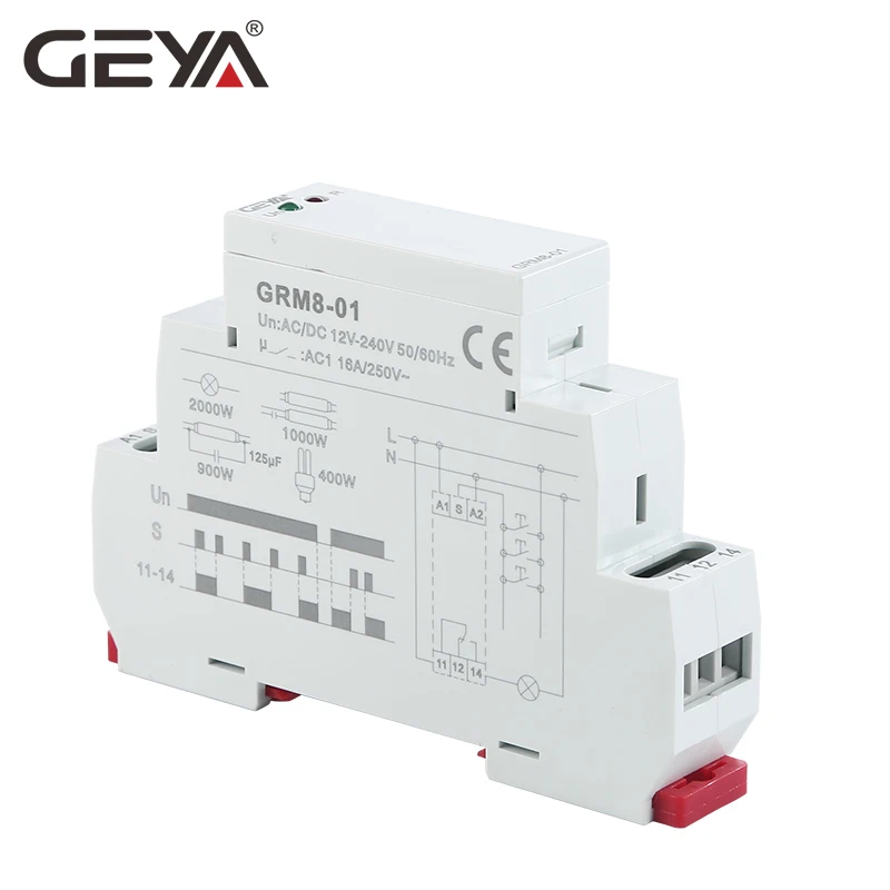 GEYA din-рейка фиксация реле 220V импульсное реле DC12V 24V 16A электронное реле с CE CB сертификатом