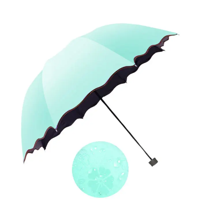 Простой Модный женский зонтик солнцезащитный ветронепроницаемый Зонт волшебный цветок купол ультрафиолетовая Защита от солнца дождь складной Зонты SLC88