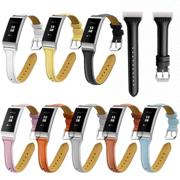 

Genuine Leather Bracelet For Fitbit Charge 3 Watchband Strap Replacement For Fitbit Charge 3 Accessories Smart Fitness Band