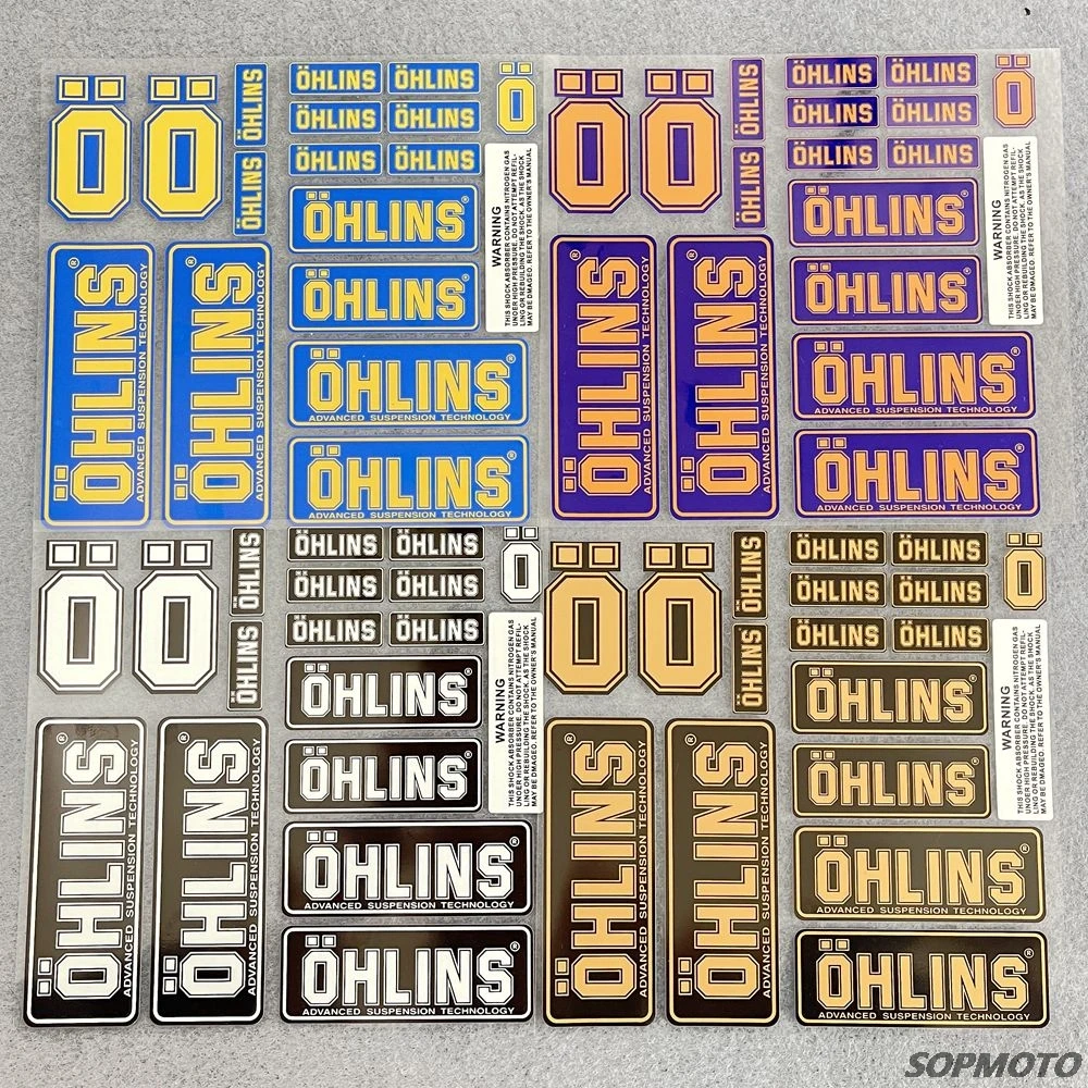 Ohlins Motorcycle Multicolor Reflective Decal Helmet Decoration Logo Suspension Shock Absorption Modification Waterproof Sticke Decals Stickers Aliexpress