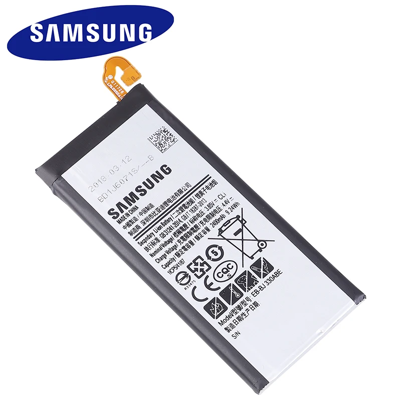 EB-BJ330ABE 2400mAh samsung запасной аккумулятор телефона для samsung Galaxy J3 SM-J330 J3300 Edition