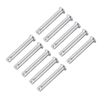 

uxcell Single Hole Clevis Pins,8mm x 55mm Flat Head Zinc-Plating Steel 10 Pcs