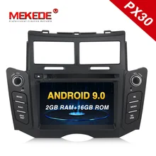 PX30 Android 9,0 2G+ 16G rom автомобильный dvd-плеер Радио стерео для toyota Yaris 2005-2011 с wifi BT 3g DAB+ gps