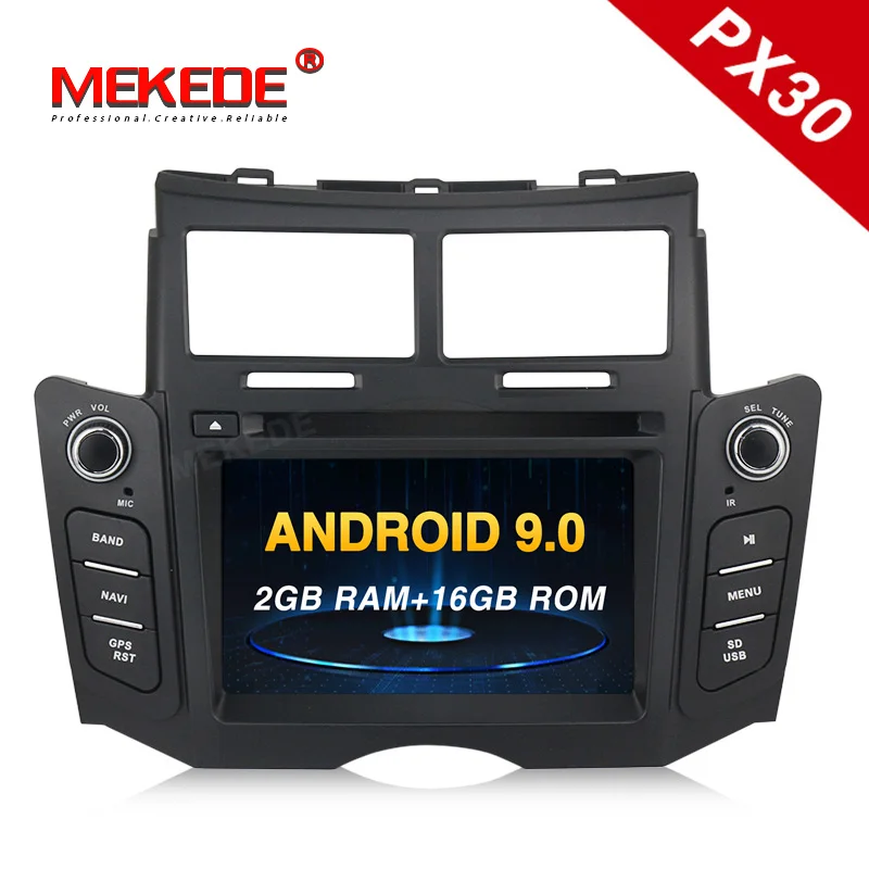 PX30 Android 9 0 2G + 16G ROM автомобильный dvd плеер Радио стерео для toyota Yaris 2005 2011 с WIFI BT 3G DAB