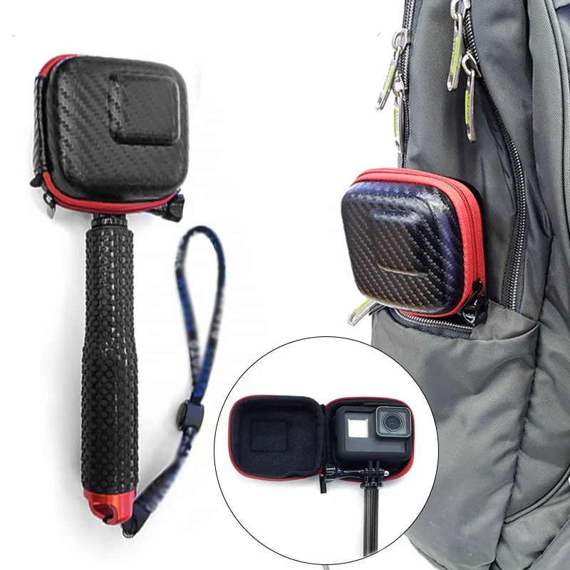 For GoPro Hero 7/6/5/4 Camera Storage case Bag Box + Buckle heat-proof Waterproof Mini Carry Bag Case for OSMO Action Camera SLR