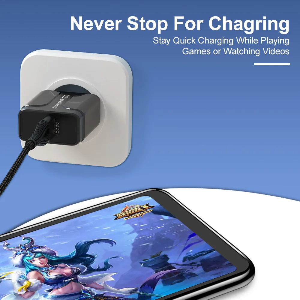 18W Quick Charge 3.0 USB Charger QC 3.0 4.0 For Samsung S10 Phone X 8 7  Xiaomi Mi9 Huawei USB Plug Phone/Fast Charger Adapter - AliExpress