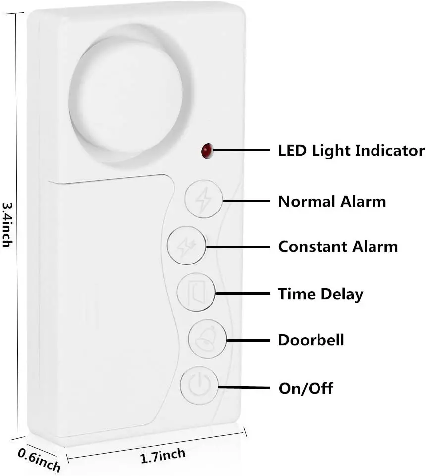 Onvian Door Opening Sensor Wireless Time Delay Door Alarm Door Sensor Door and Window Security Alarm Home Security Fast Delivery