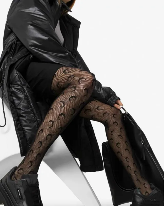 Spring Summer New Pattern Fashion Versatile Silk Stockings Crescent Moon Net Stockings Pantyhose Underpants M2 photo