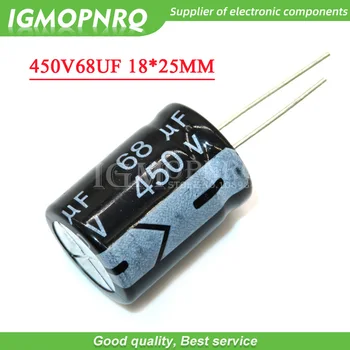 

5PCS 450v68uf 450v 18x25mm 450v 68uf 18*25 Electrolytic c Electrolytic capacitor 450V68UF