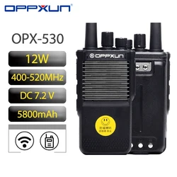Oppxun walkie talkie OPX 530 opx530 em dois sentidos cb ham rádio intercomunicador de alta potência 12w uhf 400 520 mhz de longa distância à espera vox tot varredura