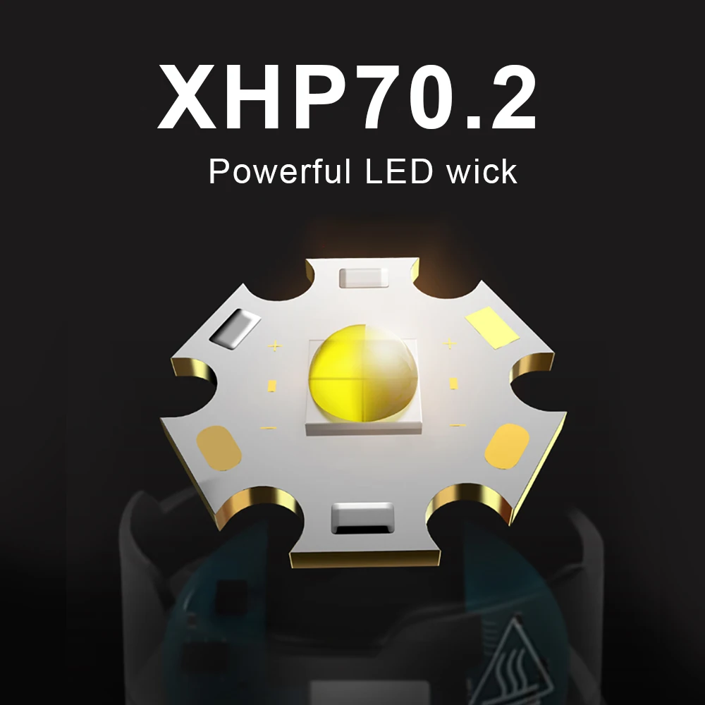 светодиодный фонарик с высоким люменом xhp70.2 самый мощный 26650 usb фонарь xhp70 xhp50 18650