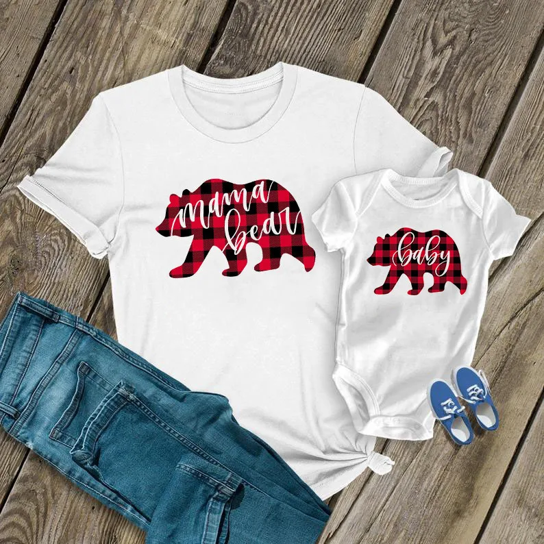 Cut Price Family Matching Shirts Besties-Tops Mothers-Day-Gift Mama Bear Outfits Baby Mommy Me aVjnQzQNg