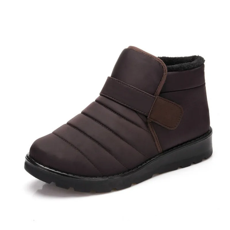 

Fashion Men Boots High Quality Anti-Slip Ankle Snow Boots Shoes Men Warm Fur Plush Hook Loop winter shoes men zapatos de hombre