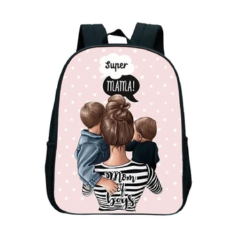 

2020 Fashion Super Mama Cute School Bags Mini Backpack for Girls Boy Toddler Back Pack Kawaii Primary Kindergarten Backpack Kids