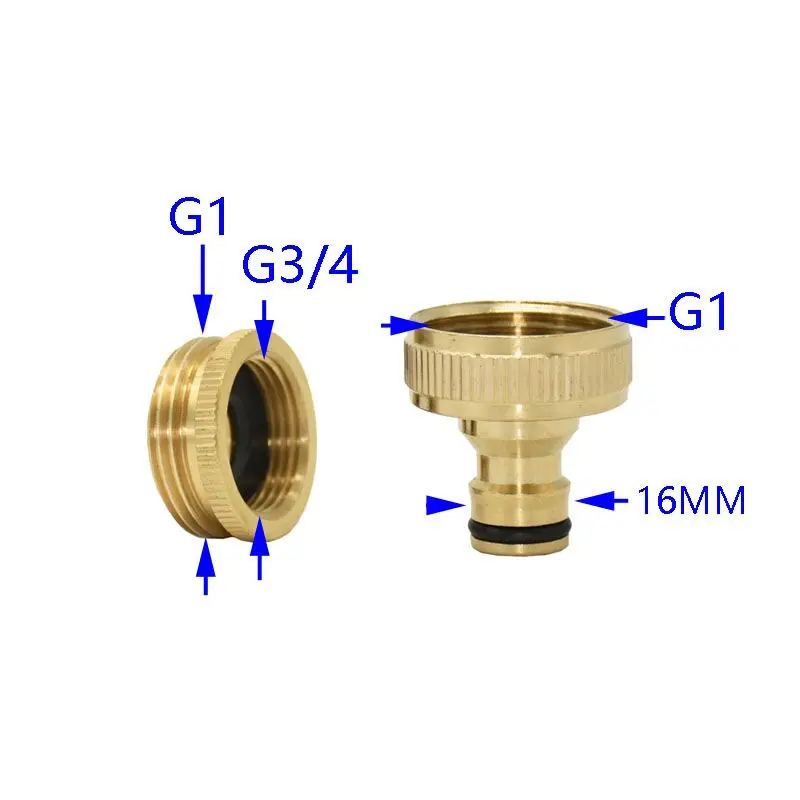 Female 3/4" 1" Brass Quick connector garden Faucet fittings Female garden tap adapter connector copper 1pcs