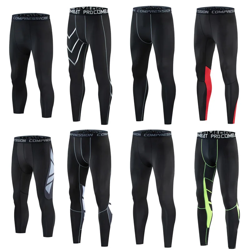 Sports Leggings Compression Pants Men Jogging Long Trouser Outdoors Fitness Cycling Basketball Gym Tights Boy