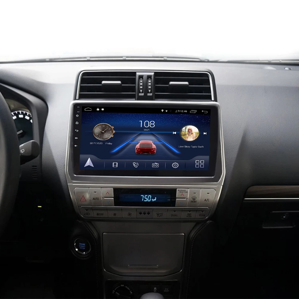 4G Lte Android 9,0 мультимедийная навигационная система для Toyota Prado Land Cruiser 2004-2008 лет Автомобильный плеер Подушка подголовник радио
