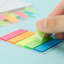 Criativo transparente fluorescente índice planejador adesivos índice de classificação adesivos bookmarker memorando almofada auto-vara notas